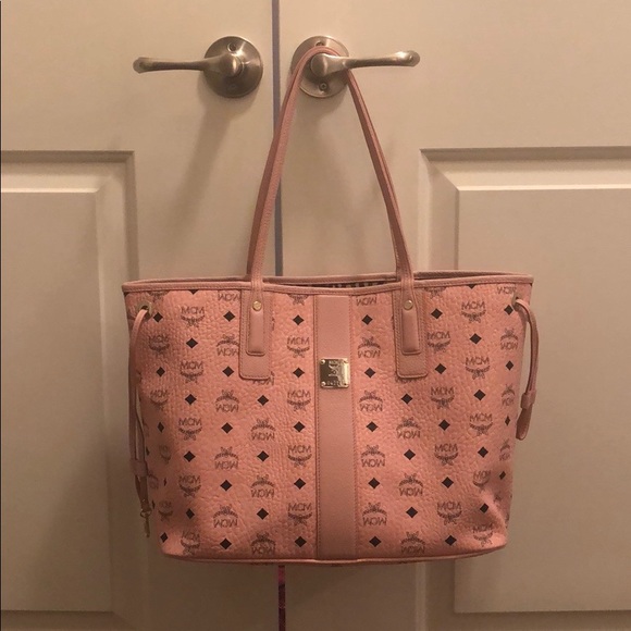 MCM Handbags - MCM medium shopper soft pink